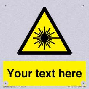 Custom Laser Hazard Sign
